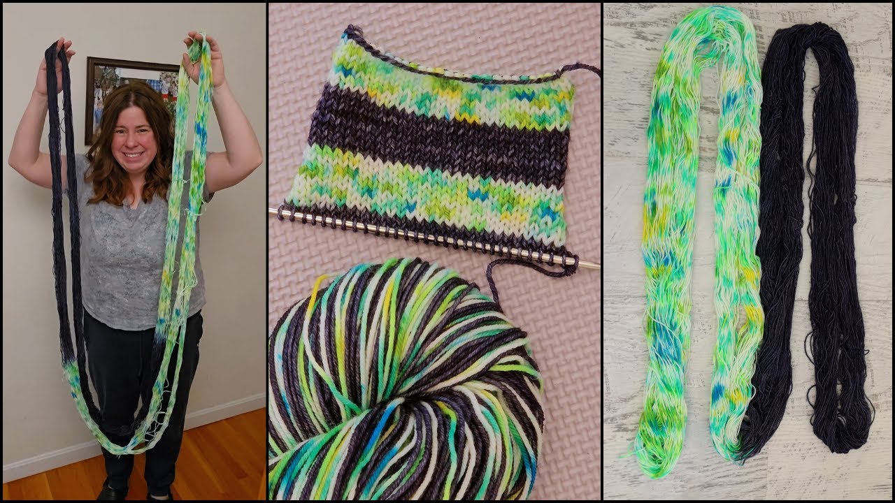 How to Dye Self Striping Yarn; Dyeing 5 Meter Skein for Solid/Variegated Stripes (Dyepot Weekly 562)