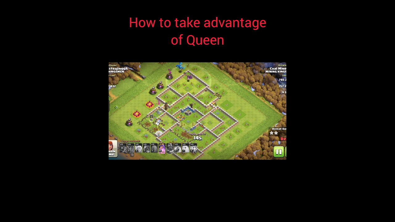 Take advantage of queen |How to queen walk | Th12 queen walk