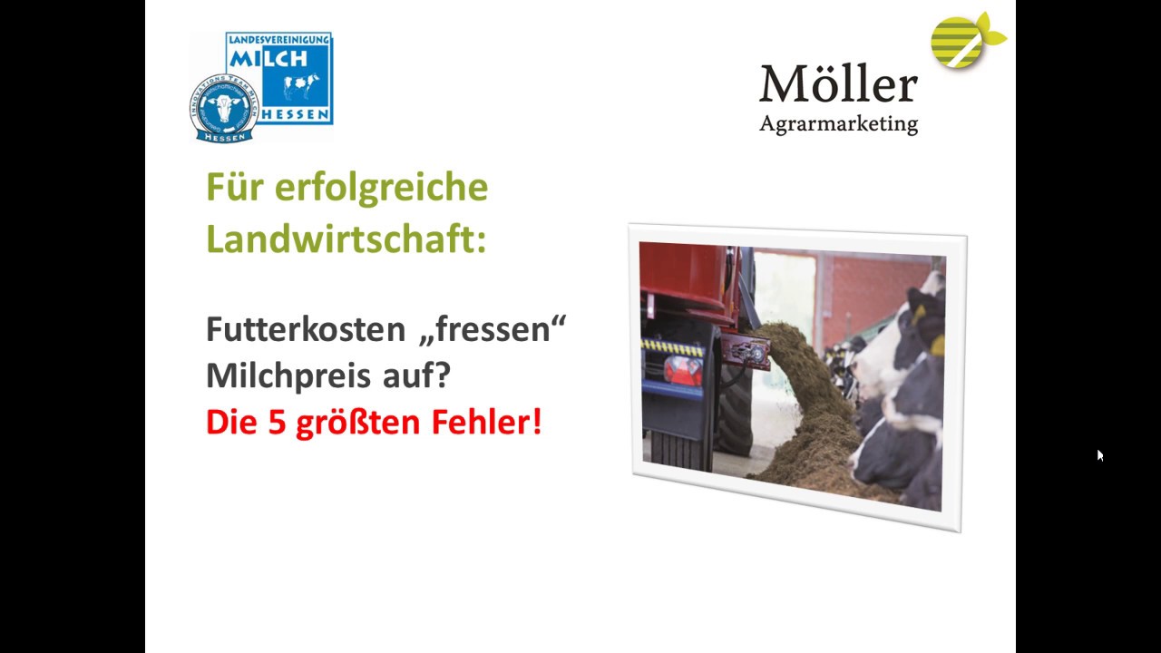 K&uuml;he f&uuml;ttern - die 5 gr&ouml;&szlig;ten Fehler - Futterkosten fressen Milchpreis auf - optimal K&uuml;he f&uuml;ttern