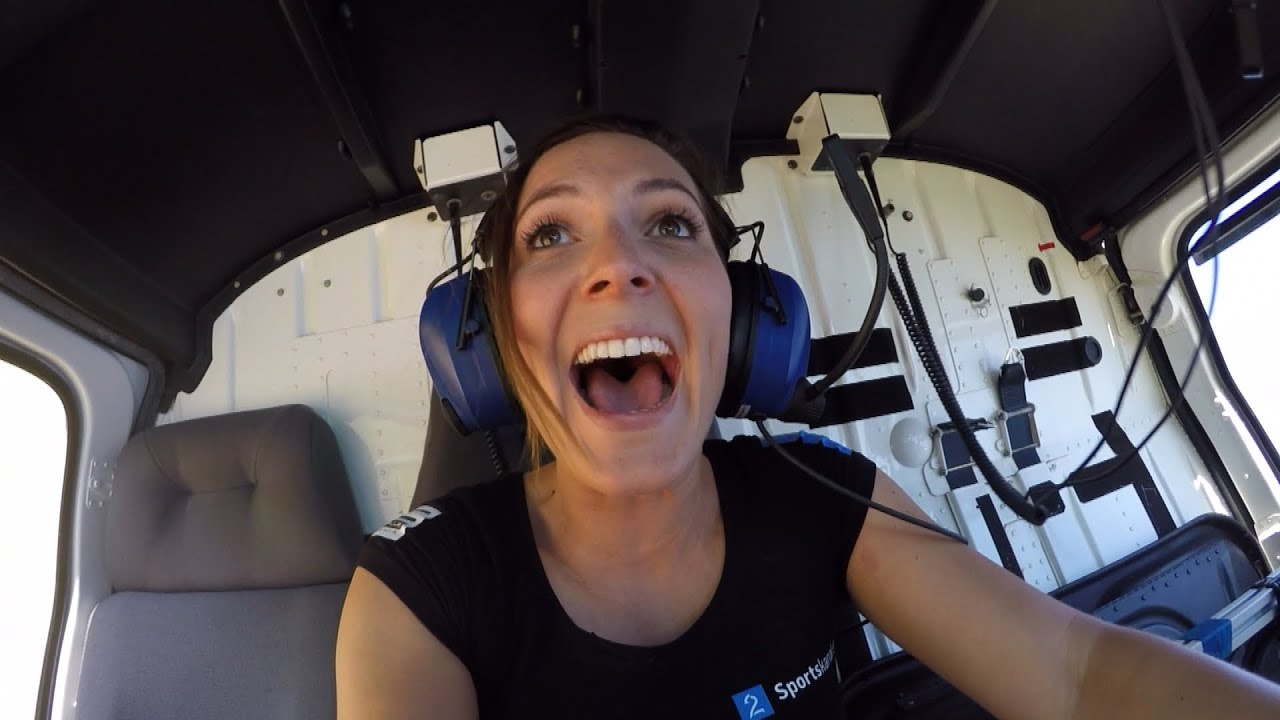 Totally wild WRC helicopter ride - EXTREME pilot skills (subtitled)