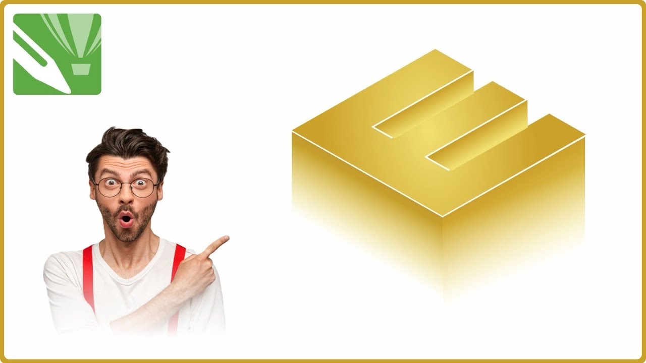 🤯 CorelDRAW Me 3D Golden Letter Kaise Banaye 😍 | Realistic Gold Effect Step By Step