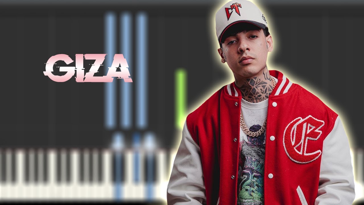 Natanael Cano x Oscar Maydon - Giza | Instrumental Piano Tutorial / Partitura / Karaoke / MIDI