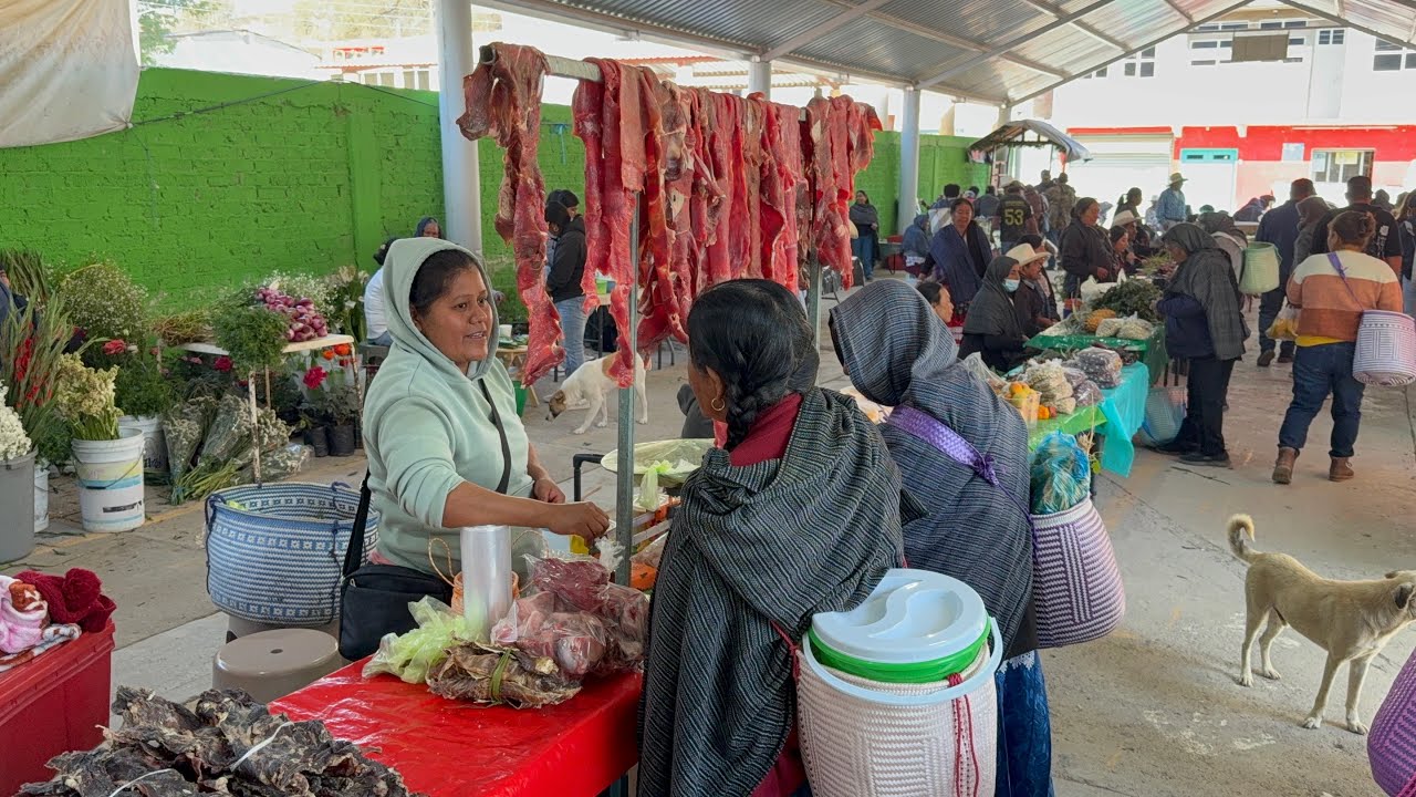 Día de plaza en San Juan Mixtepec región de la mixteca oaxaqueña 