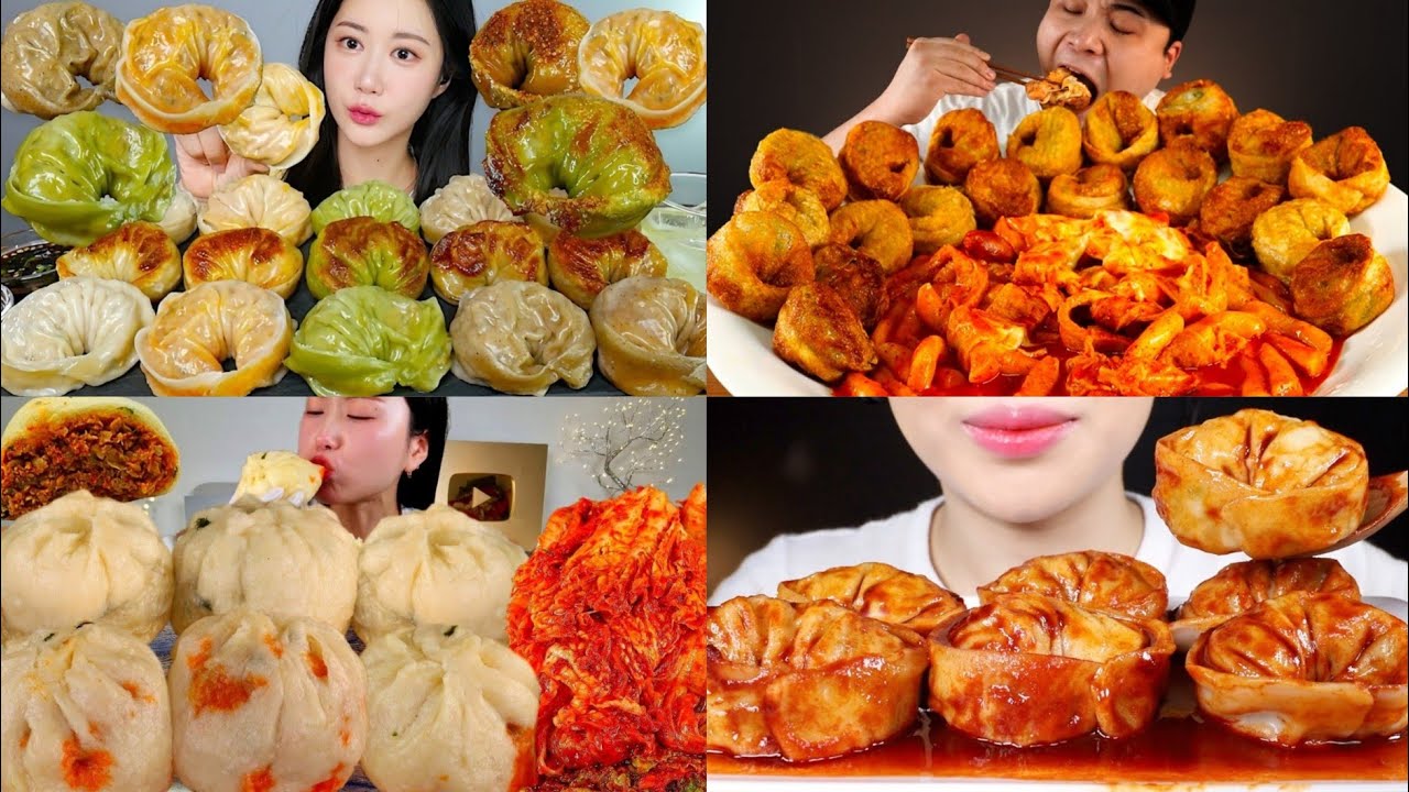 GIANT DUMPLINGS MUKBANG 