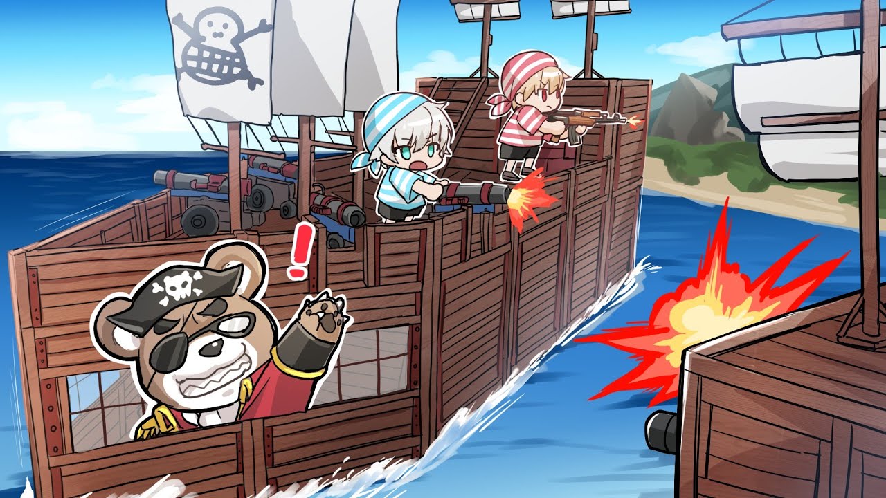 海賊船でセーフゾーン狩りや手当たり次第に敵船を撃沈させてきました！！part3【RUST 実況】