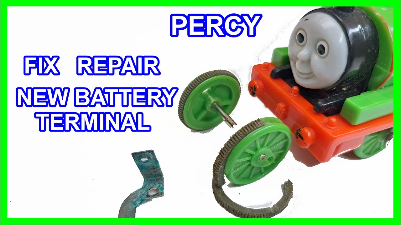 Fix Repair Trackmaster Percy 2009 Mattel, battery terminal Thomas and Friends