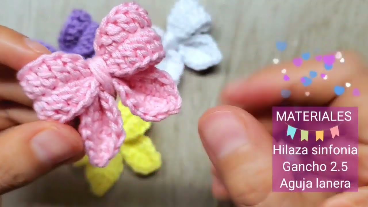 Mini moños a crochet