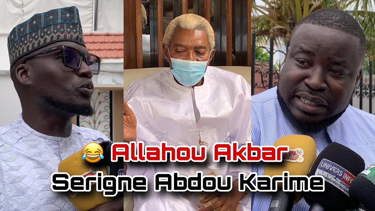 😱Allahou Akbar Devant ses talibés, Serigne Abdou Karim Mbacké éclate de rire grâce à Serigne Ngagne