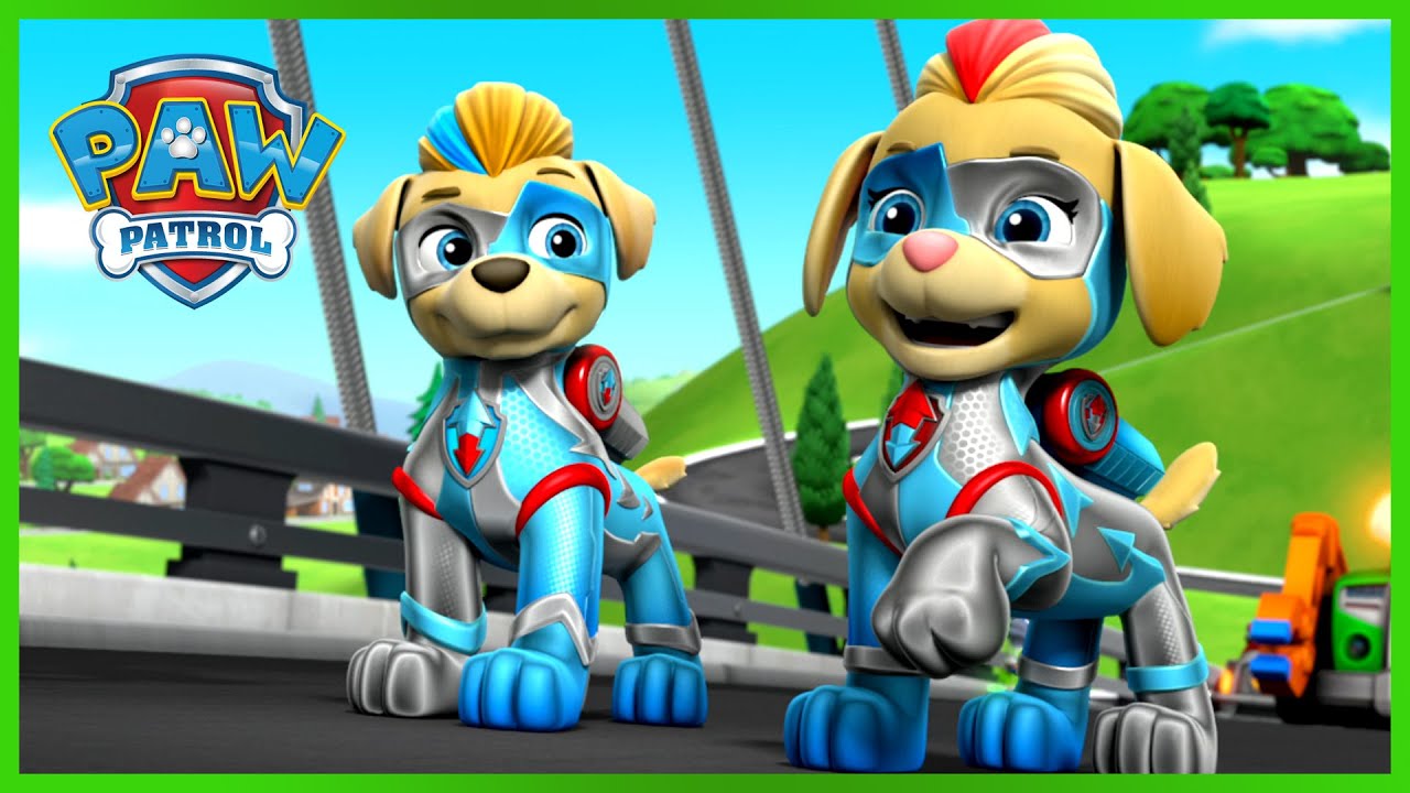 Mighty Twins join the Mighty Pups and More! - PAW Patrol - Cartoons for Kids Compilation