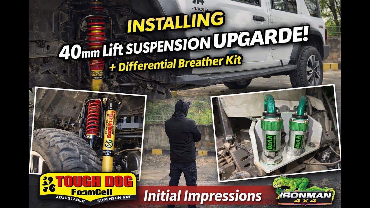 Mahindra Thar Roxx Gets TOUGH DOG Suspension 😱 | Ironman 4x4 Diff Breather Kit | 40mm Lift!
