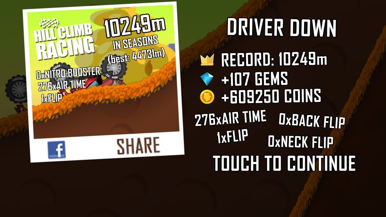 Hill Climb Racing 1.67.4 (120 fps): Quad Bike + Seasons 10249m (full run)