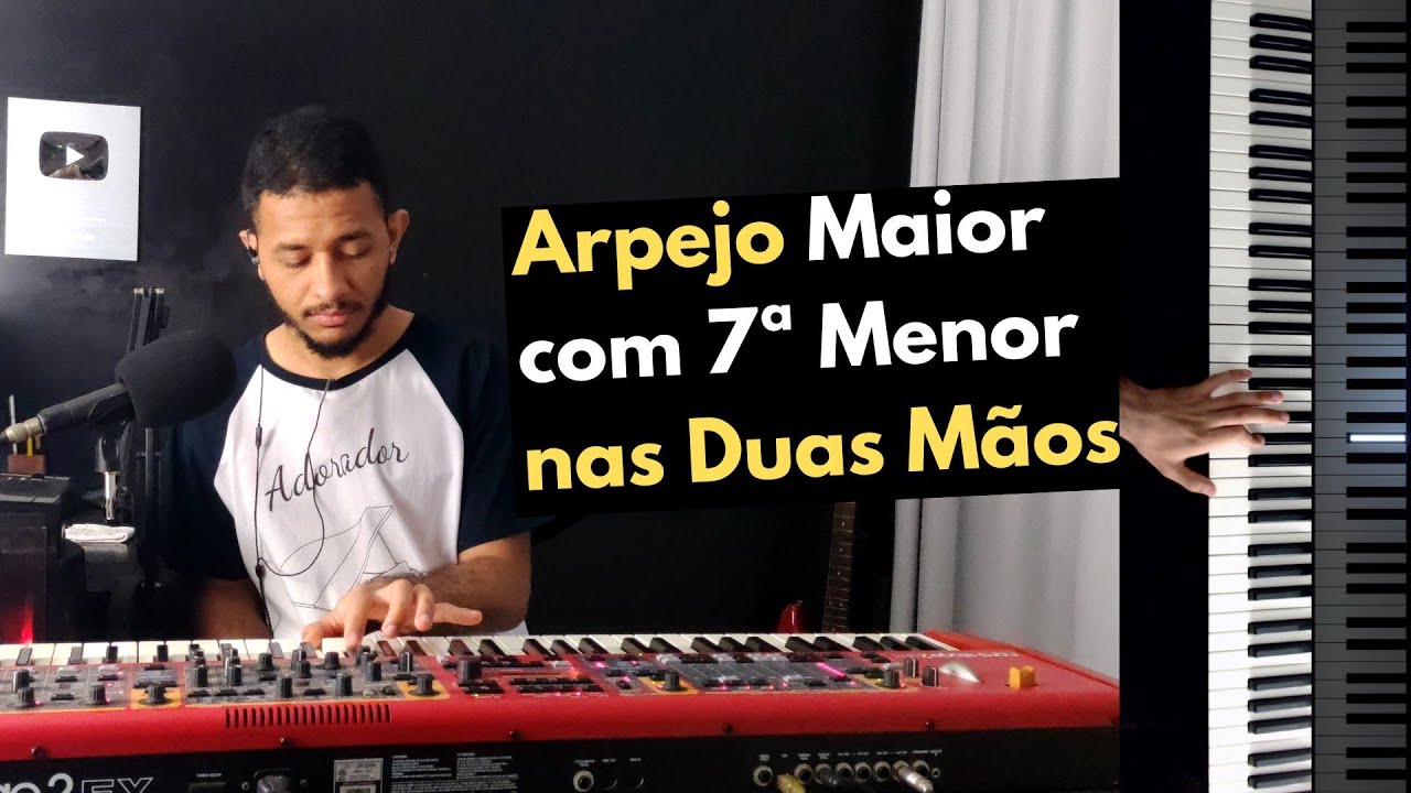 Arpejo Maior com 7ª Menor nas Duas Mãos [Moção Infinita] [Passo a Passo] - Aula 118