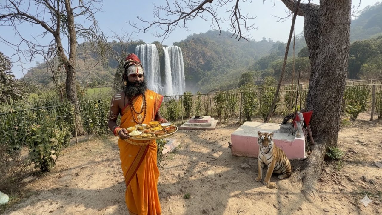 चित्रकूट के बाल संत की कुटिया में रोज आता है शेर रात को चुड़ैल भी आती है