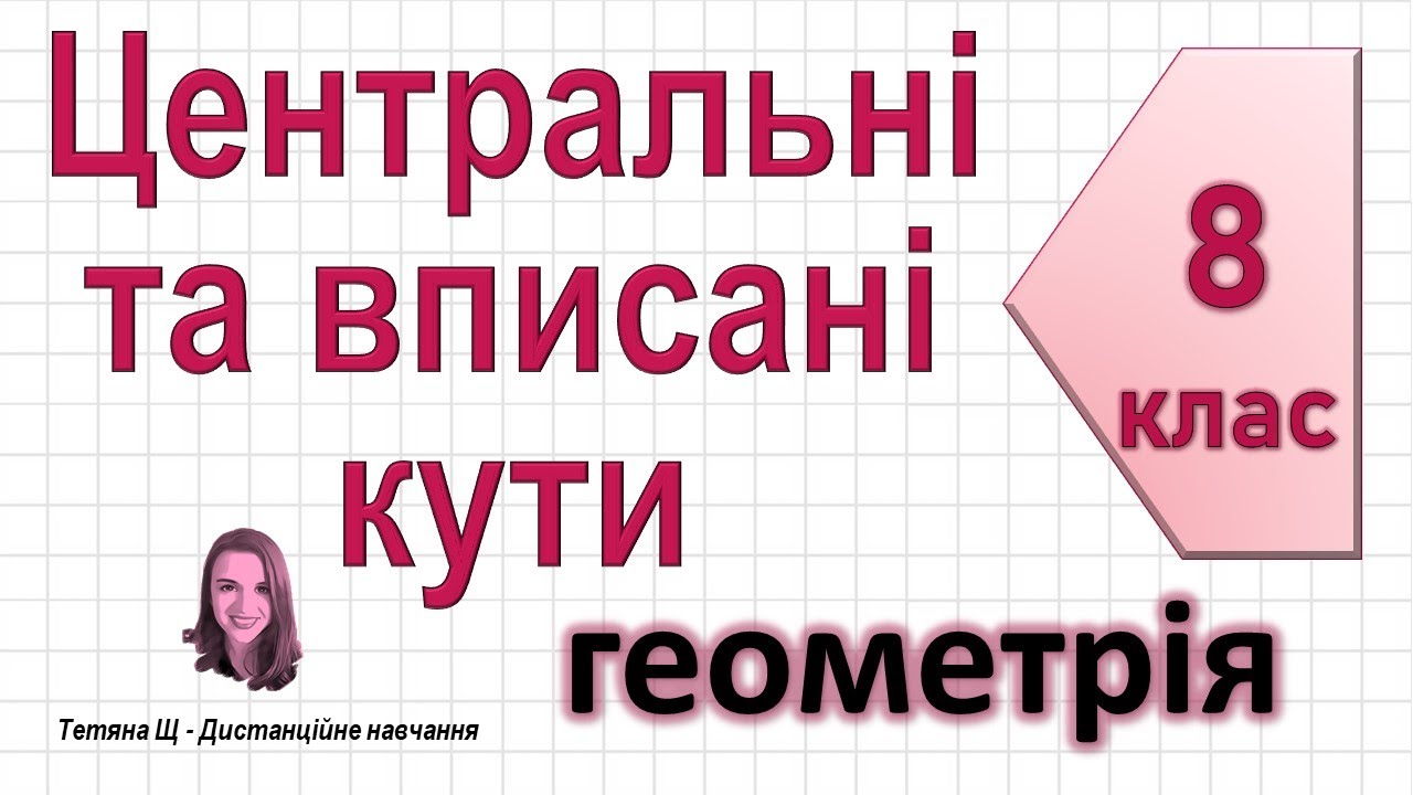 Центральні та вписані кути. Геометрія 8 клас