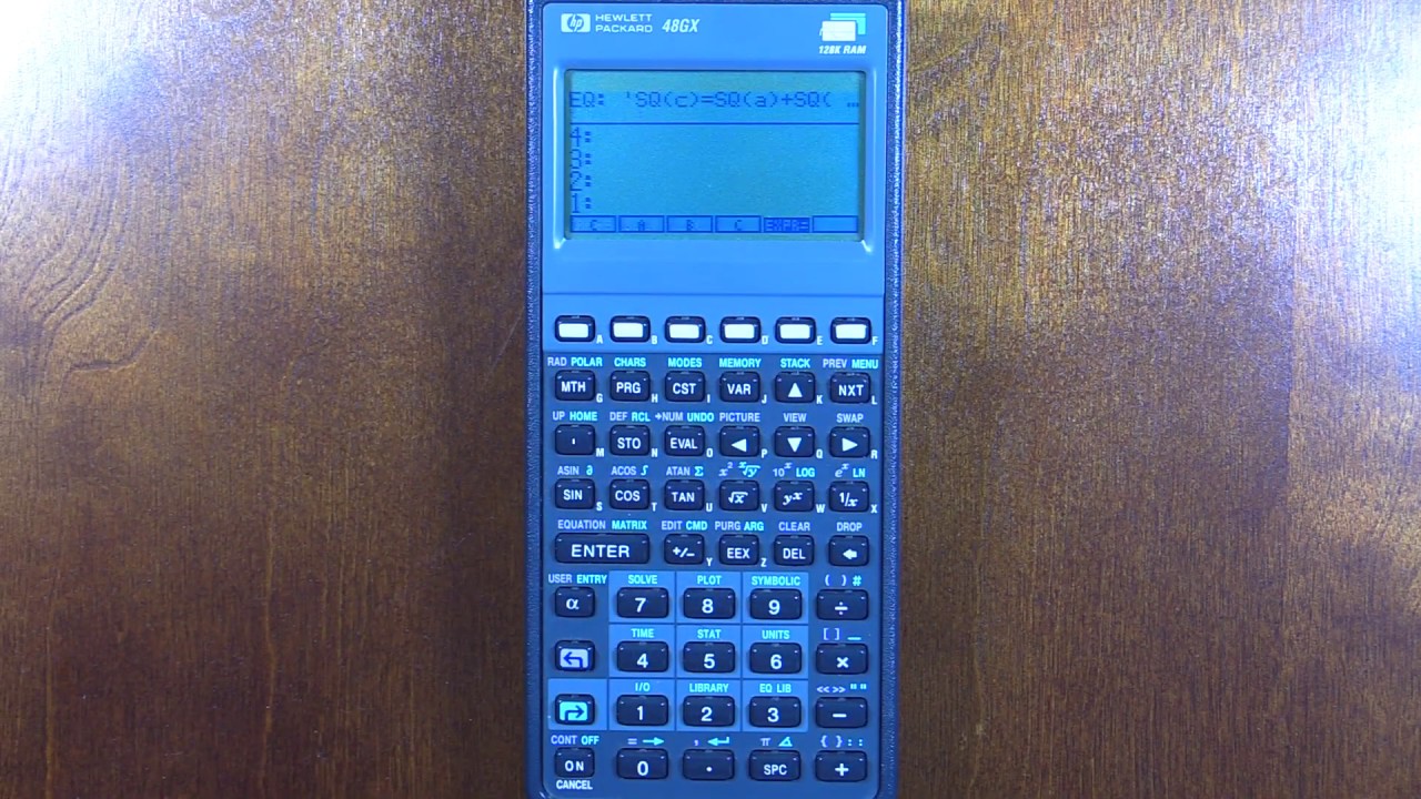 HP48GX — настройка и использование пользовательского меню (CST)