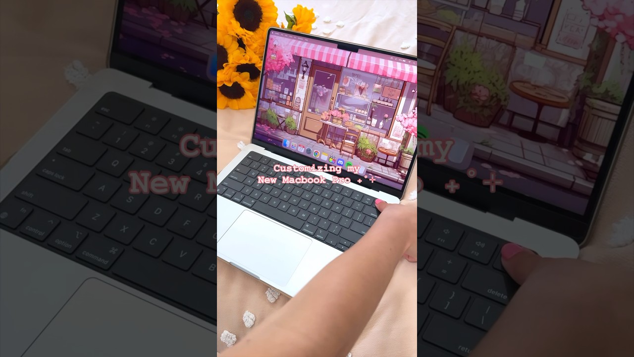 Customizing My NEW Macbook Pro ✧.* #macbookpro #macbook #customize #coquetteaesthetic