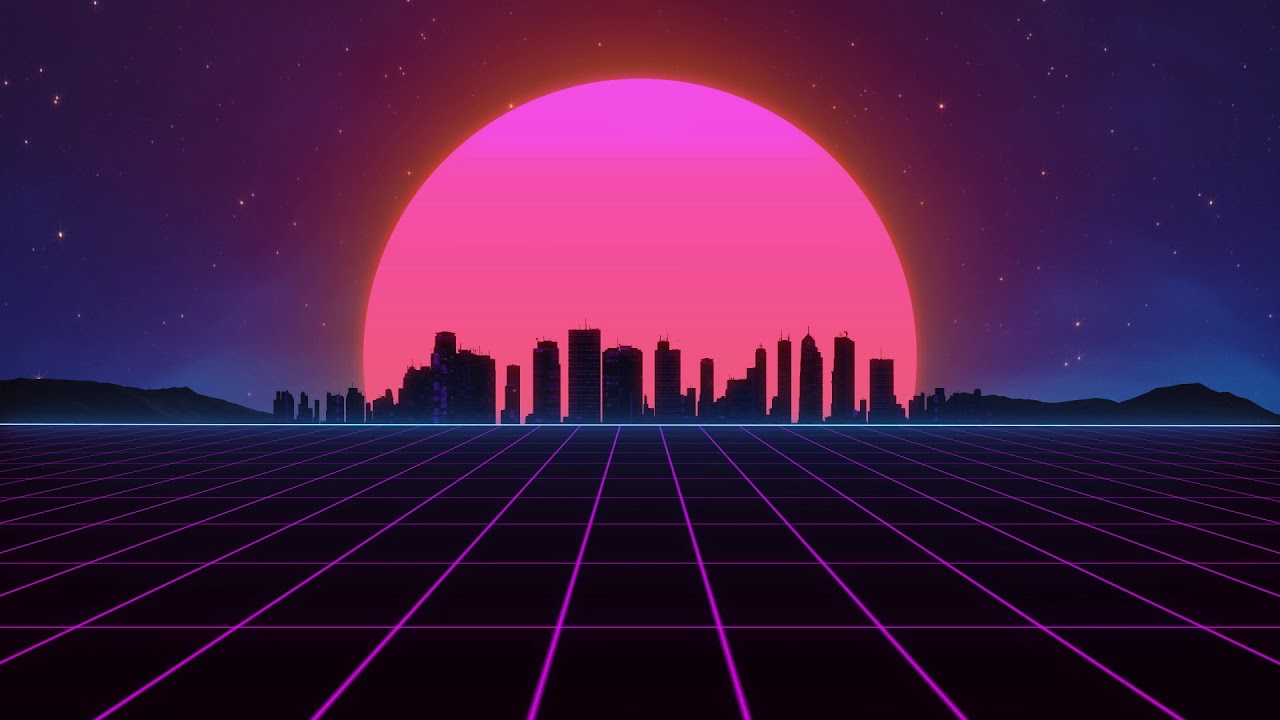 Outrun Grid Animation Loop - Creative Commons