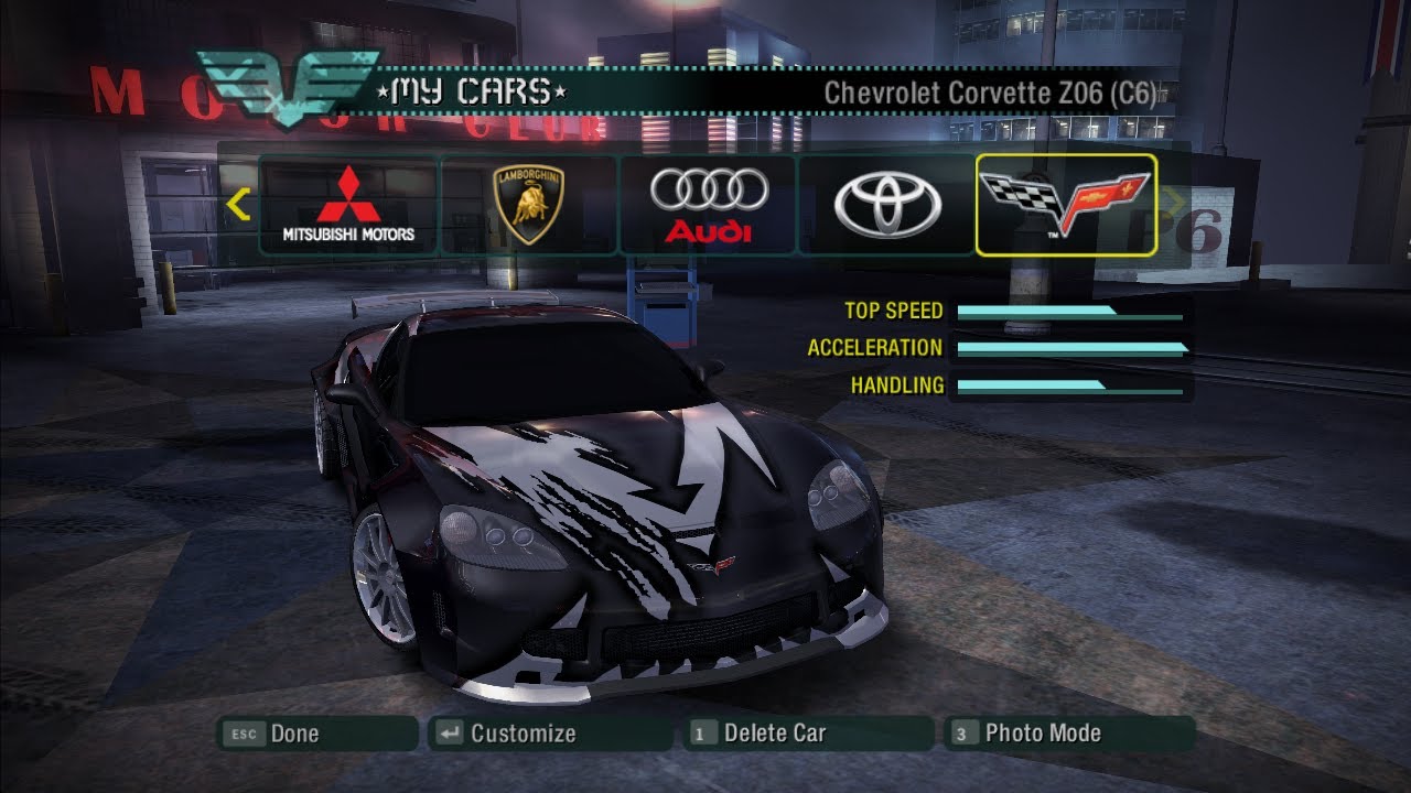 Need for Speed: Carbon &mdash; Chevrolet Corvette Z06 (C6) (Cross)