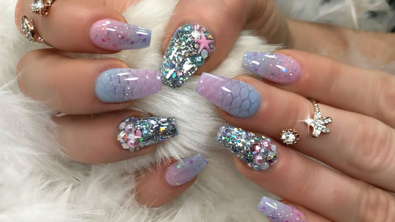 MERMAID NAILS STEP BY STEP