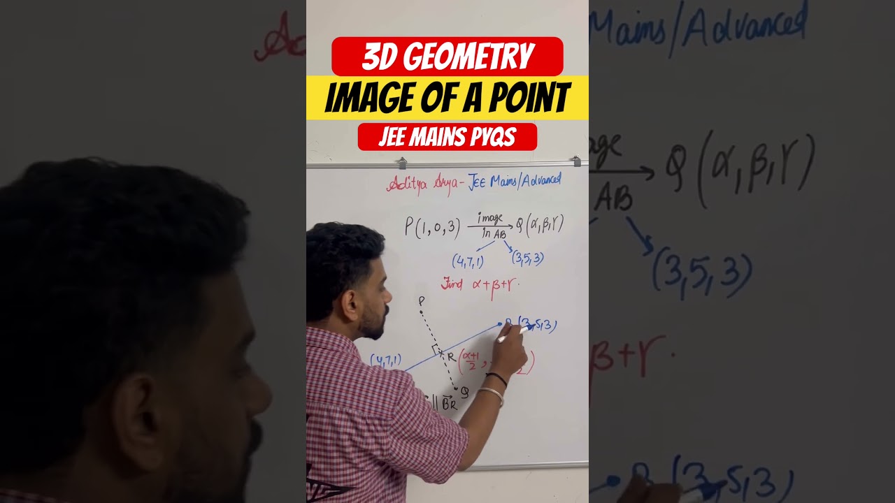 3D Geometry JEE Mains PYQ - Image of a Point #jeemains2026 #jeemains #jeemaths #jeepyqs #mathshorts