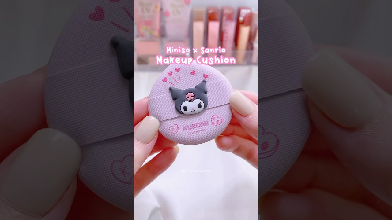 Super cute Miniso x Sanrio makeup cushion! #miniso #kuromi #makeupsponge #makeuppuff