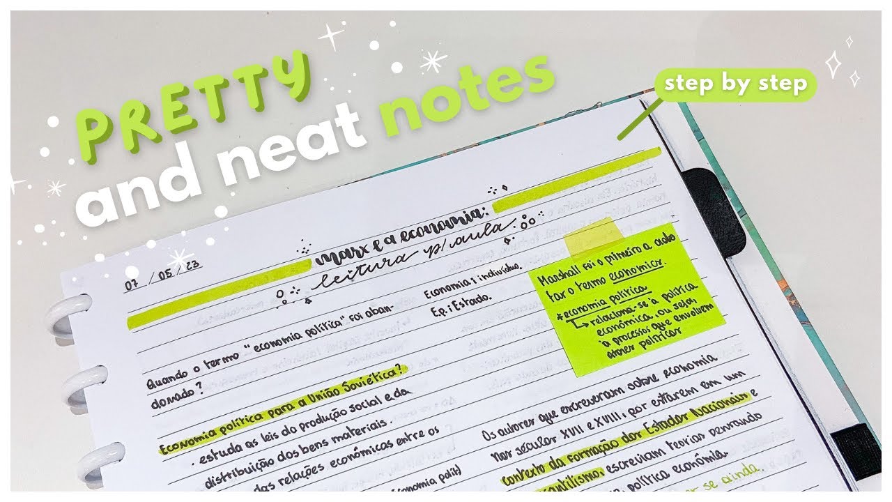 HOW TO TAKE PRETTY AND NEAT NOTES | Aesthetic, quick, and effective + Notebook Flipthrough
