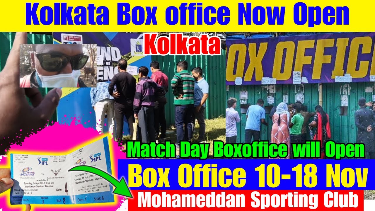 Kolkata BoxOffice opening from Tomorrow 10th Nov timing 12-6PM.Ticket Counter will open on Matchday