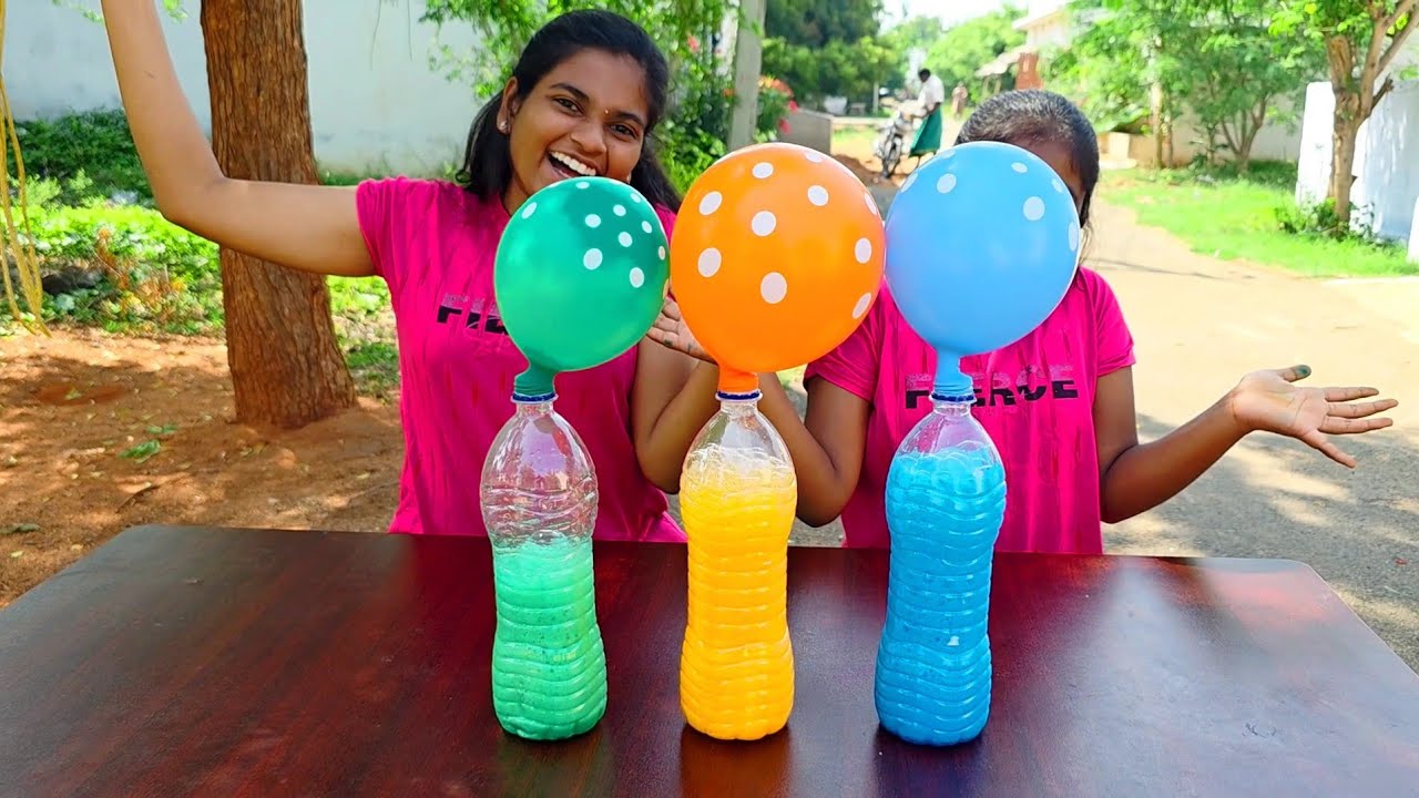 Baking Soda and Vinegar Balloon experiment 🎈😱Diyaishwarya I UNBOXING I DIY 