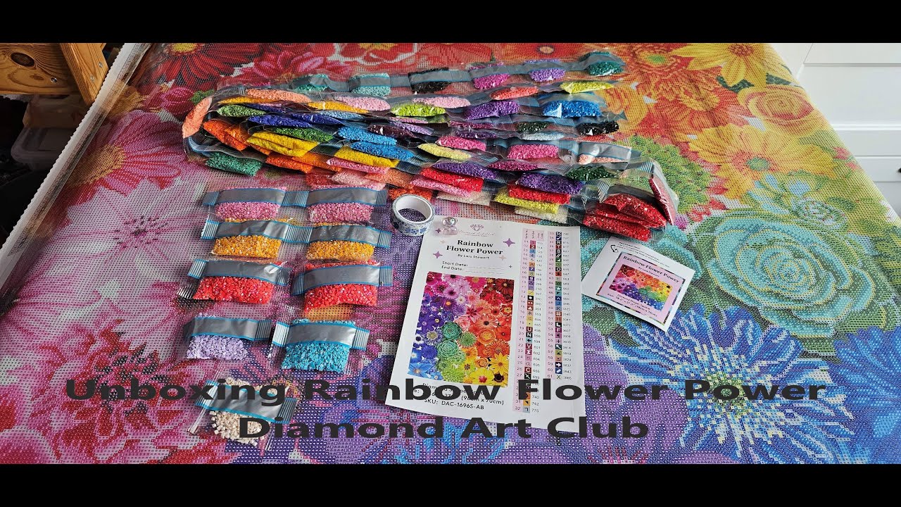 Unboxing Rainbow Flower Power - Diamond Art Club