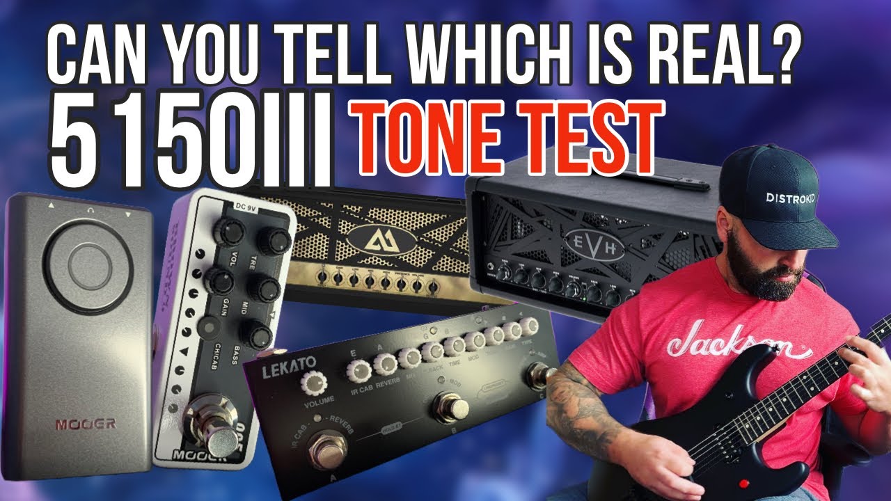 Guess the REAL EVH 5150III? ML Soundlab, Mooer Brown Sound 3, Mooer Prime p1 and lekato cube baby.