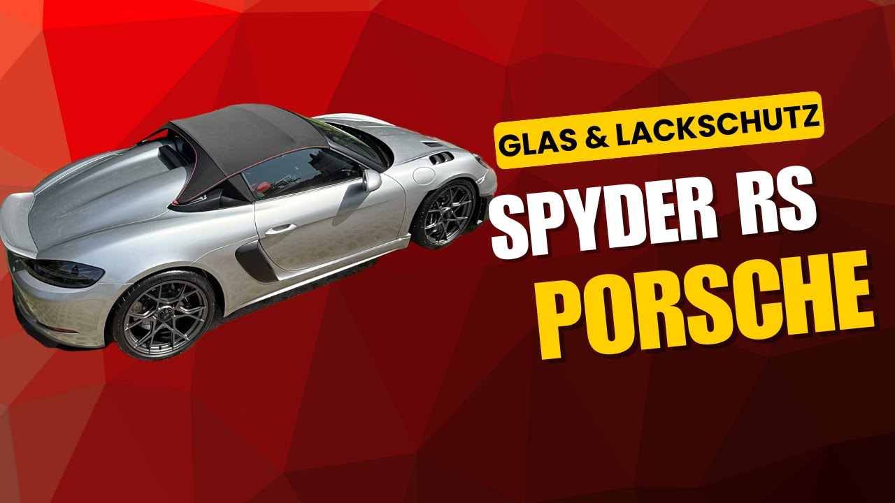 Porsche Spyder RS - Glas & Lackschutz / Steinschlagschutzfolie / PPF / LLumar Valor