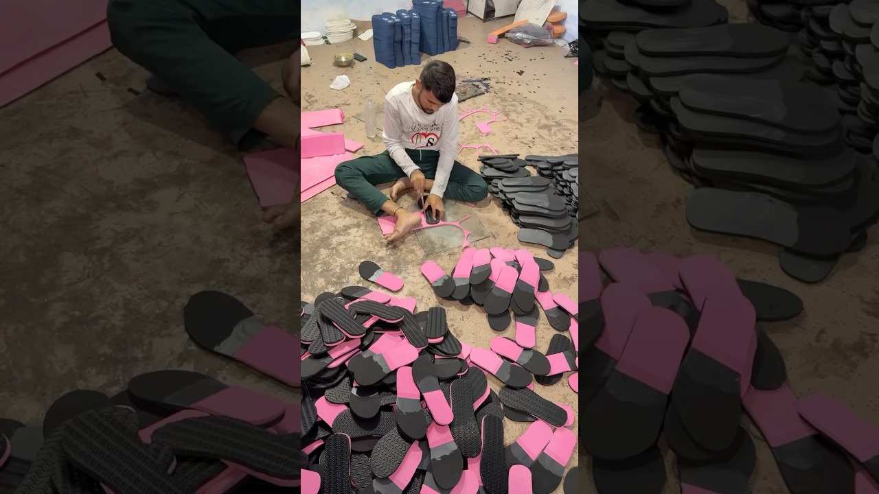 Rubber Slipper Making 😱 #ashortaday #manufacturing