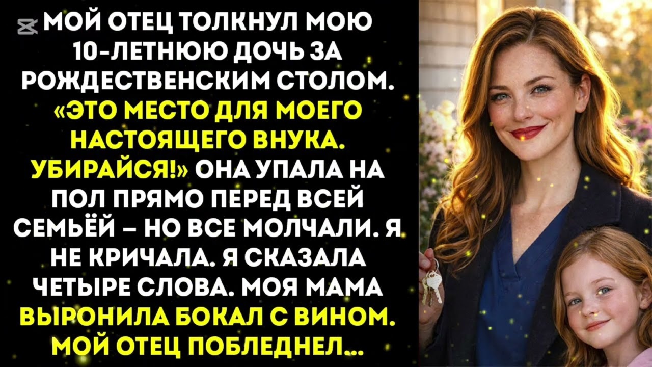 На Рождество мой отец толкнул мою дочь со словами «Это место для моего НАСТОЯЩЕГО внука» и вскоре