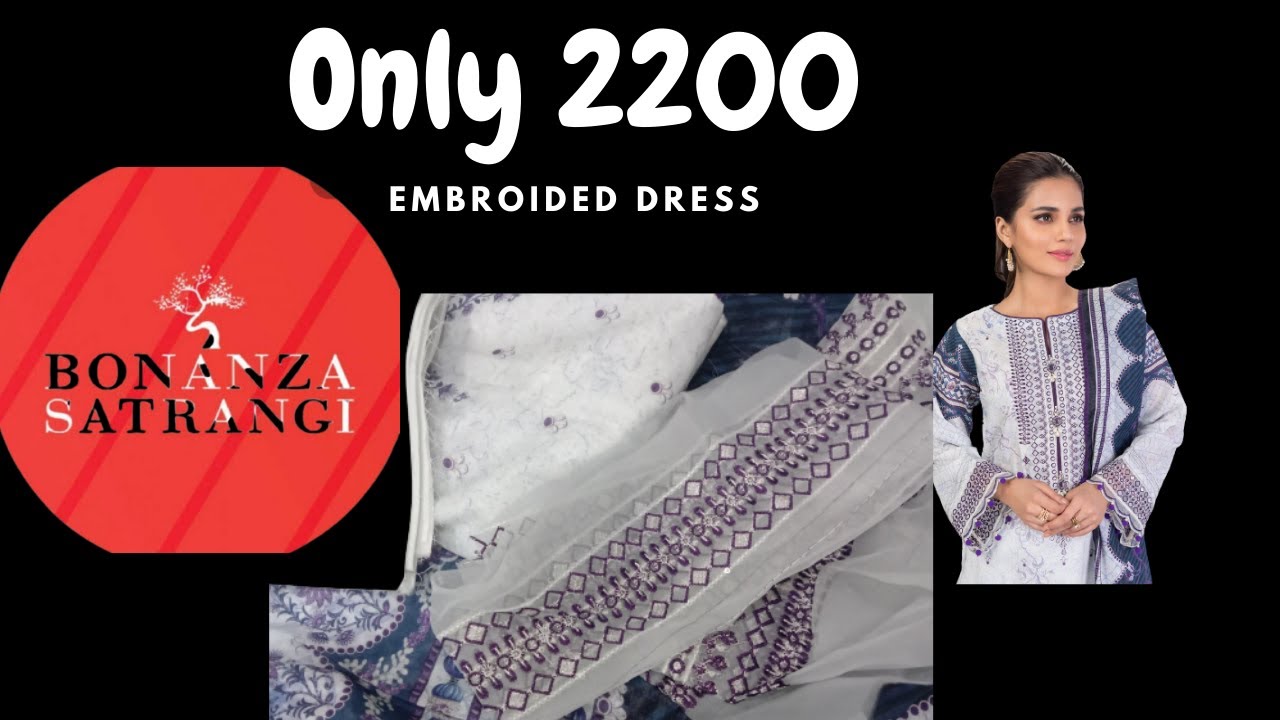 Bonanza satrangi. Buying online in just 2200.Embroided