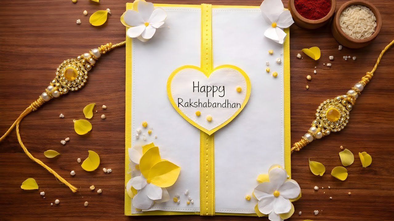Happy Rakshabandhan card making ideas easy 💝 | how to make rakhi greeting card easy | Rakhi card