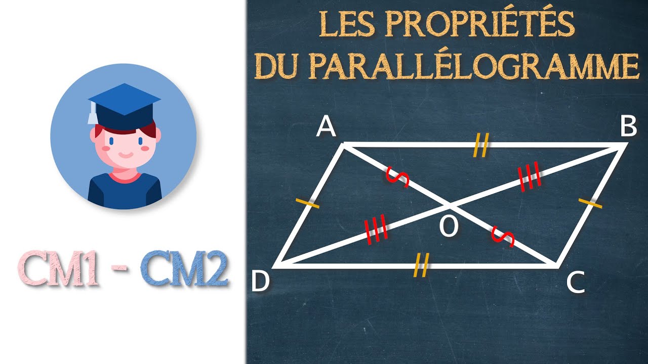 Les propriétés du parallélogramme - CM1 CM2 - Petits Savants