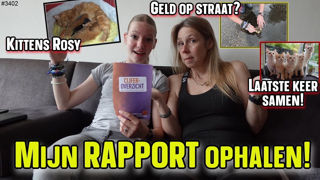 Rapport ophalen en BOEKEN inleveren. GELD ligt op straat! De 5 SIBEER kittens nog 1 x samen #3402