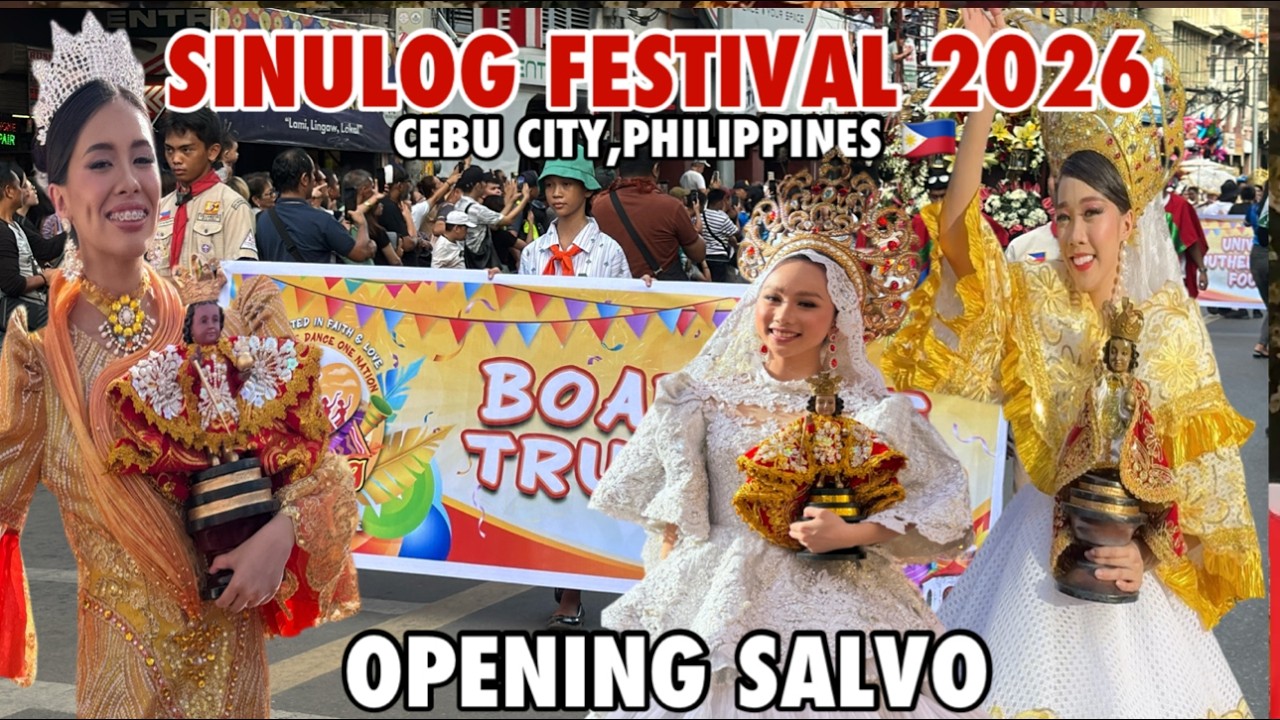 CEBU CITY Sinulog Festival 2026 Opening Salvo Parade #sinulog2026
