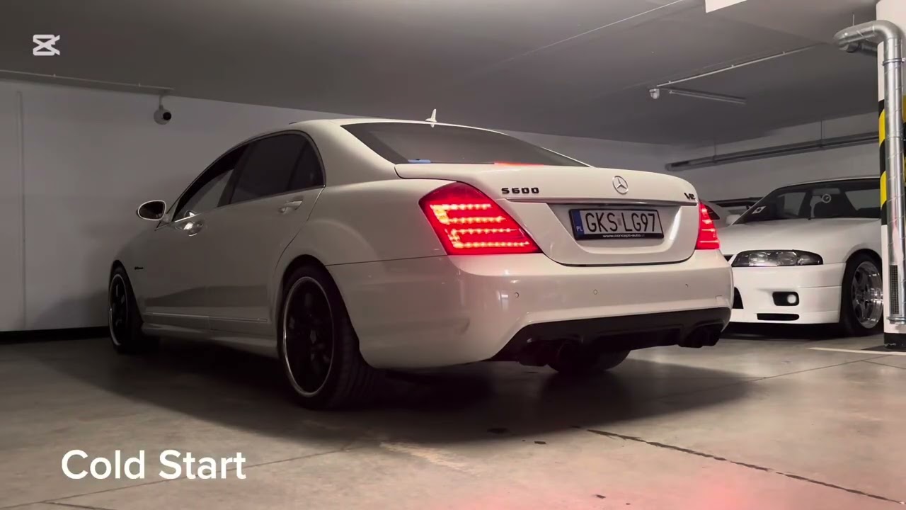 Mercedes-Benz S600 V12 Biturbo Exhaust Sound / Cold start