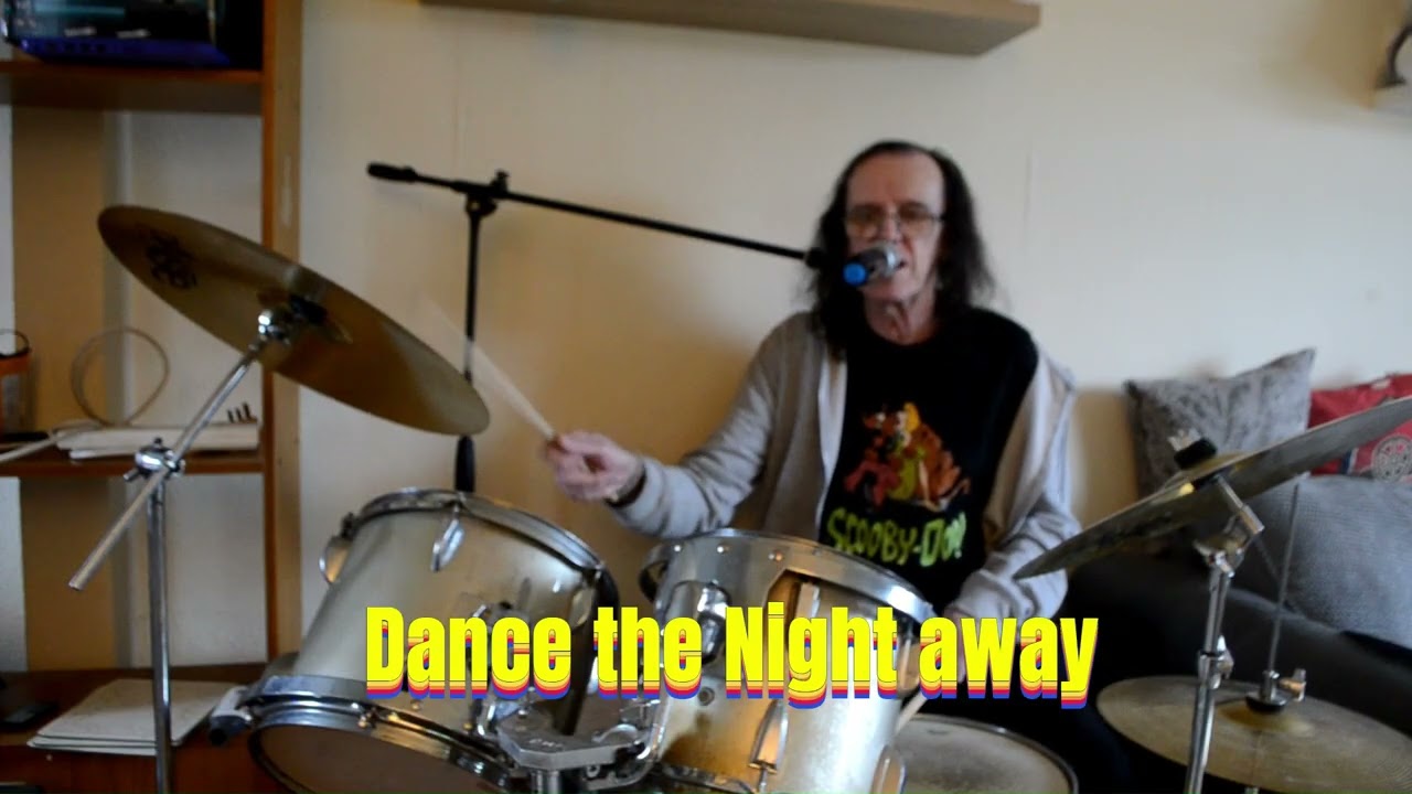 Me #paulwiththebraids  Doing DANCE THE NIGHT AWAY, MAVERICKS  drums and singing together