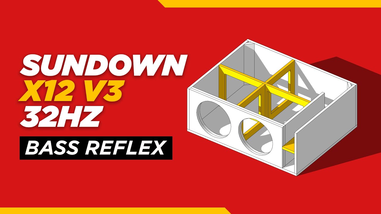 SUNDOWN X12 V3 2x12 Inch 32hz Box Design | LOW AND DEEP BASS