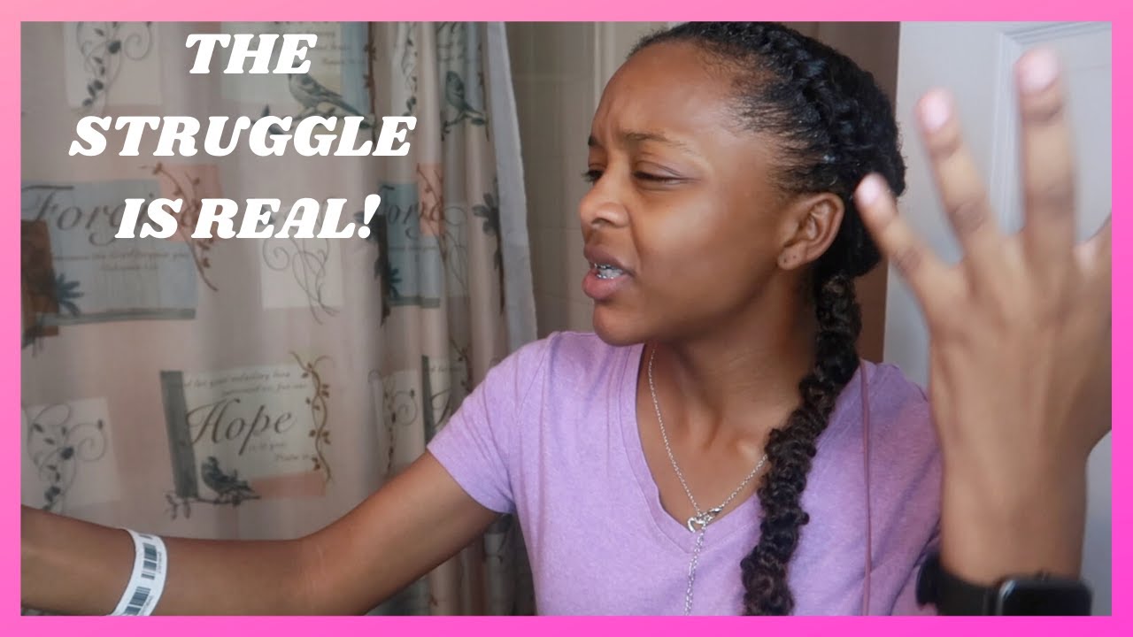 💕THE REAL STRUGGLE OF TRYING TO STYLE NATURAL HAIR💕