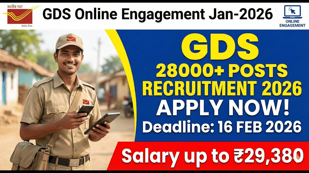 GDS Recruitment 2026: 28,000+ Posts Notification Out! 📮 | Salary, Eligibility & Selection Process