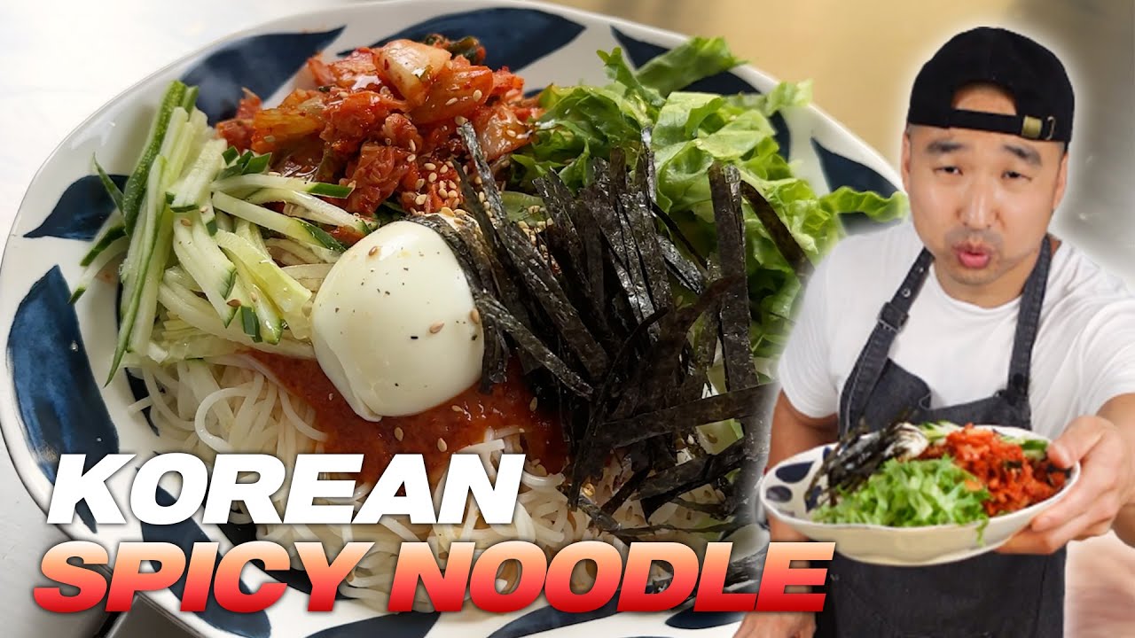 Easy Spicy Mixed Cold Noodles for Summer | Bibim Guksu Recipe