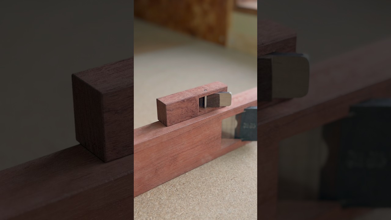 A Small Hand Plane Made From a Scrap Blade #shorts #woodworking #diy