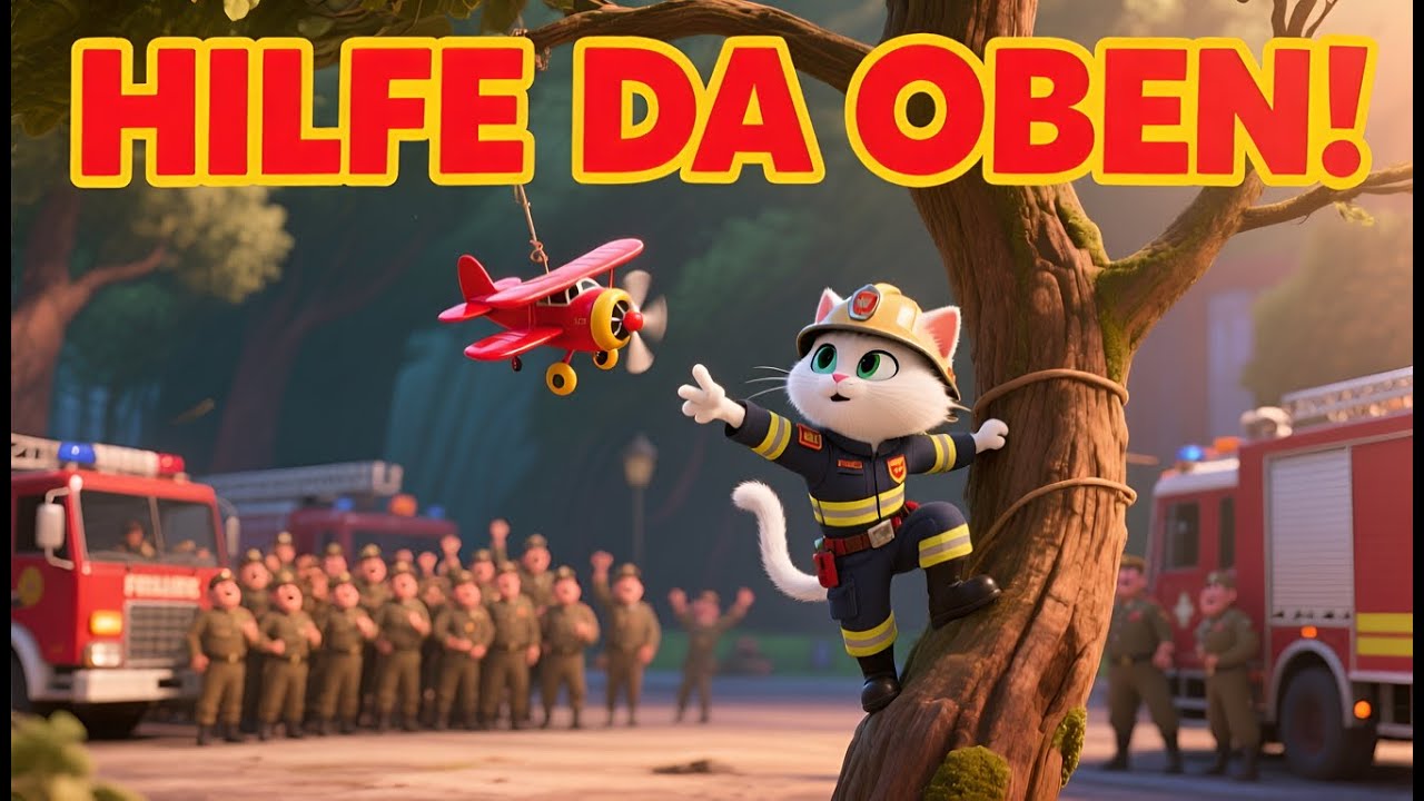 Das Katzen-Lied f&uuml;r Kinder 🐾 | Die Katzen-Feuerwehr im Rettungs-Einsatz! Kinderlieder