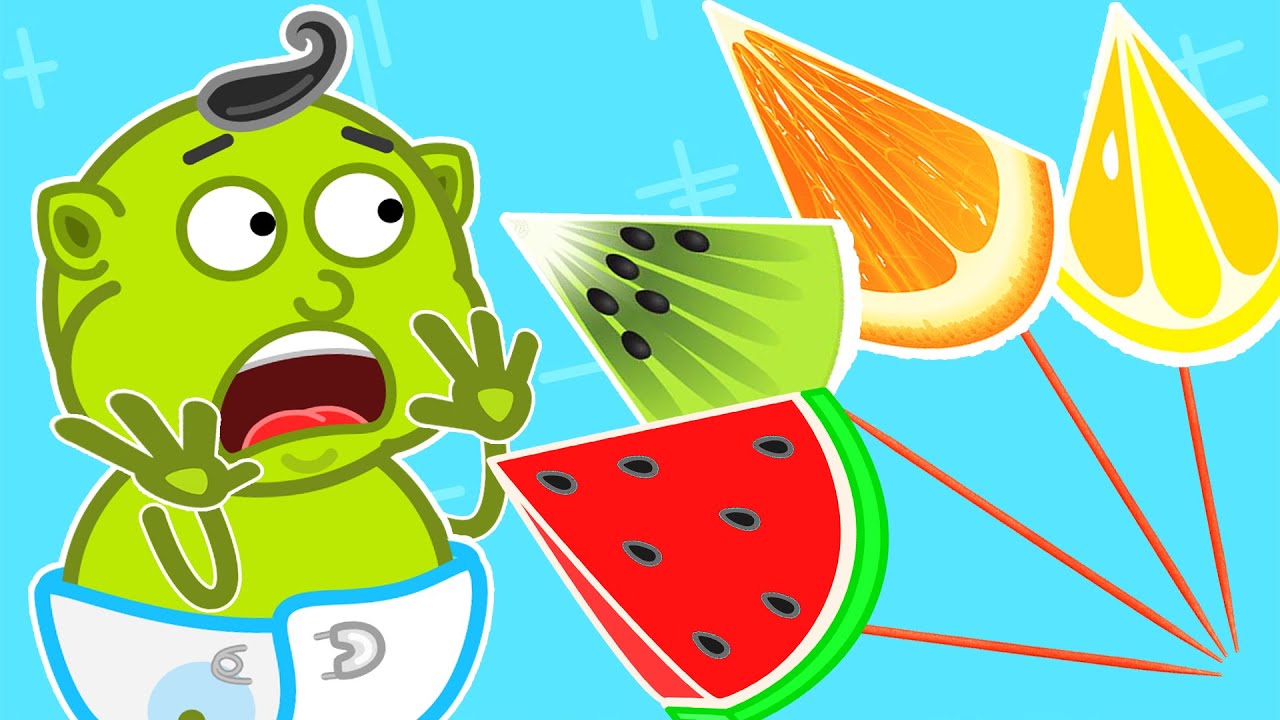 Lion Family 🍒 Learn Fruits with Ice Cream | Cartoon for Kids