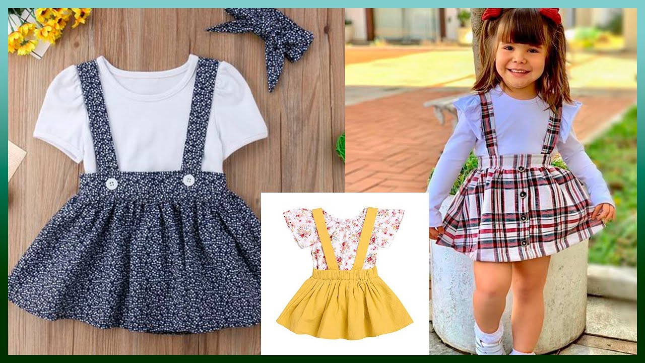 DIY Cómo hacer una falda con tirantes y volantes para niña (Patrón GRATIS!)