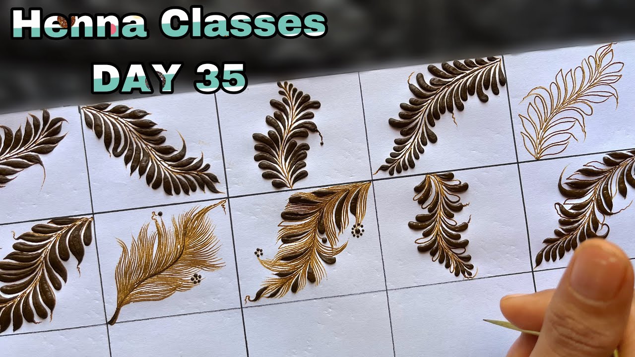 Tazaheen Henna Classes DAY 35 || Learn Detailed Henna with Tazaheen Henna Classes 2024