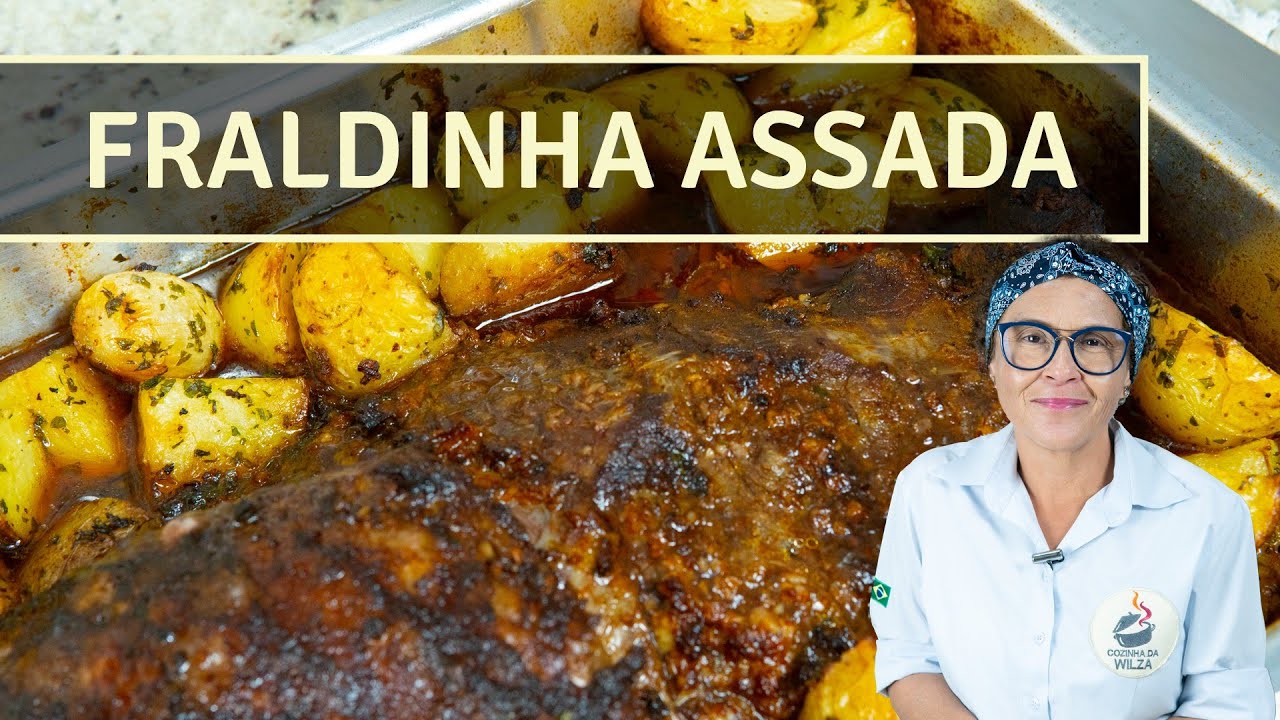 FRALDINHA ASSADA NO FORNO COM BATATAS | A carne mais suculenta e desfiando que eu já fiz.